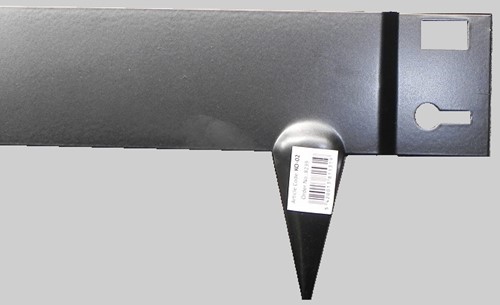 Kantopsluiting - zwart gecoat - afm. 24 x 106 x 0,15 cm