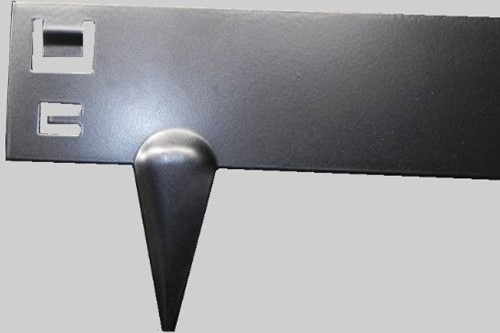 Kantopsluiting - zwart gecoat - afm. 24 x 106 x 0,15 cm-3