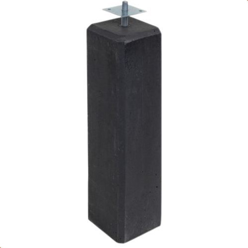 Betonpoer M 15 x 15 x 58 cm, incl. huls rond 20 mm, antraciet