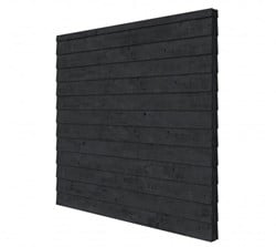 wand tbv comfort plat dak, dubbelzijdig zweeds rabat plm. 245 cm - zwart geïmpregneerd