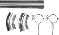 verzinkte hemelwaterafvoerset, diameter 80 mm, lengte 275 cm
