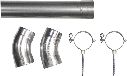 verzinkte hemelwaterafvoerset, diameter 80 mm, lengte 275 cm