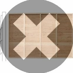 Achterwand comfort plat dak 300 cm - Achterwand enkelzijdig onbehandeld