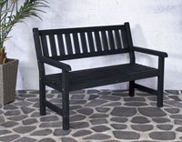 Tuinbank Bordeaux, afm. 126 x 70 x 90 cm - zwart-2