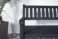 Tuinbank Bordeaux, afm. 126 x 70 x 90 cm - zwart-3