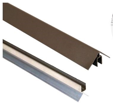 WEO aluminium klikprofiel, 50 x 50mm, lengte 300 cm, Ipe RAL8028-2