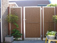 Kokowall tuindeur cortenstaal, afm.  90 x 180 cm (bxh), met cilinderslot-3
