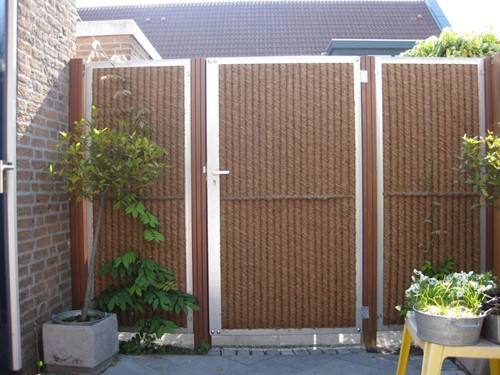 Kokowall tuindeur cortenstaal, afm.  90 x 180 cm (bxh), met cilinderslot-3