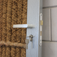 Kokowall tuindeur, afm.  90 x 180 cm(bxh), met boerenklinkstel-2