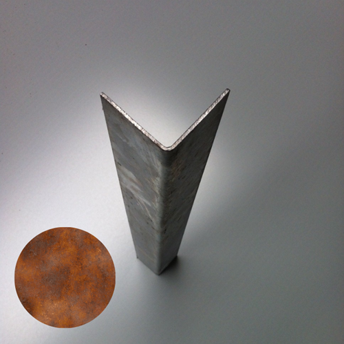 Muur/Hoekstaal cortenstaal, afm. 5,0 x 5,0 x 0,2 cm, lengte 200 cm