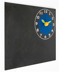 Krijtbord met klok
