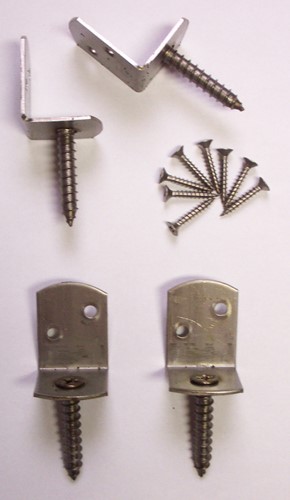 L-beslag RVS, set van 4 stuks