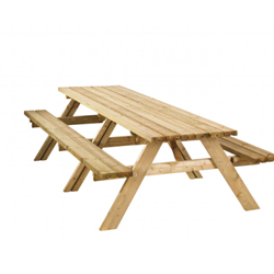 Opklapbare picknicktafel Oslo - afm. 300 x 154 cm - geimpregneerd grenen