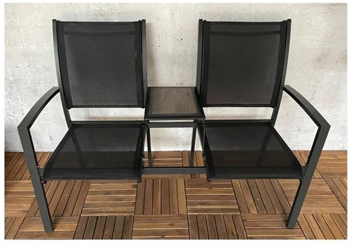Marseille tete-a-tete, afm. ca 131 x 70 x 94 cm, aluminium