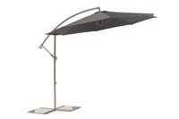 Zweefparasol Menorca, diameter 3 m, inclusief kruisvoet - antraciet