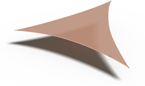 Nesling/Platinum Sun&Shade Coolfit schaduwdoek, driehoek, afmeting 3,6 x 3,6 x 3,6 m, zand