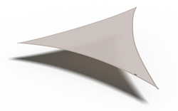 Nesling/Platinum Sun&Shade Coolfit schaduwdoek, driehoek, afmeting 3,6 x 3,6 x 3,6 m - coolfit greige