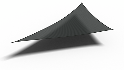 Nesling/Platinum Sun&Shade Coolfit schaduwdoek, driehoek met 90 graden hoek, afmeting 4 x 4 x 5,7 m, zwart