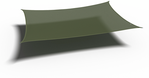 Nesling/Platinum Sun&Shade Coolfit schaduwdoek, rechthoek, afmeting 3 x 4 m olijfgroen
