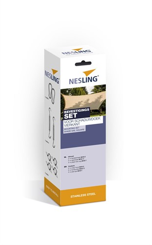 Nesling/Platinum Sun&Shade bevestigingsset schaduwdoek vierkant-2