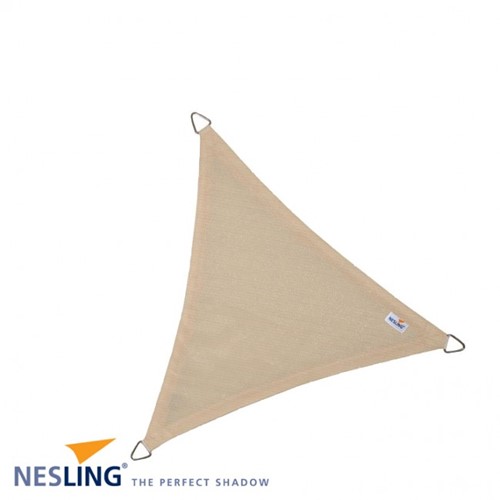 Nesling/Platinum Sun&Shade Coolfit schaduwdoek, driehoek, afmeting 5 x 5 x 5 m, gebroken wit