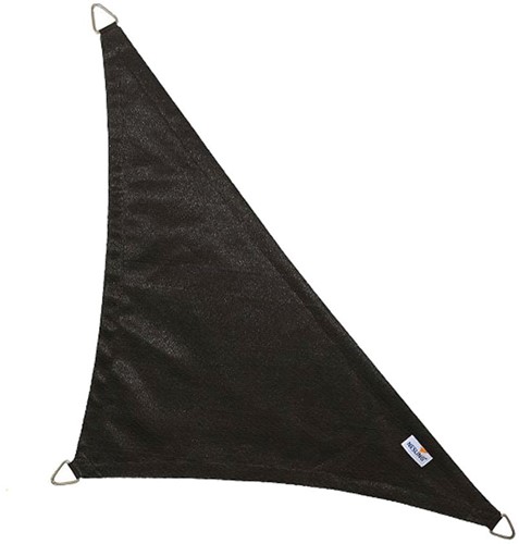 Nesling/Platinum Sun&Shade Coolfit schaduwdoek, driehoek met 90 graden hoek, afmeting 5 x 5 x 7,1 m, zwart