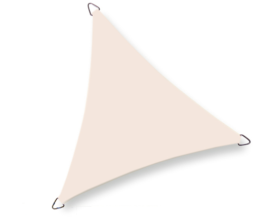 Nesling/Platinum Sun&Shade Dreamsail schaduwdoek, driehoek, afmeting 4 x 4 x 4 m, creme