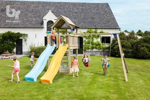 Blue Rabbit 2.0 - speeltoren Pagoda, incl. houtpakket en glijbaan-3
