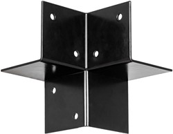 Pergola hoekverbinding, zwart - 12,0 x 12,0 cm