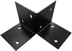 Pergola vloerelement, zwart - 12,0 x 12,0 cm