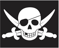 Piratenvlag met hijssysteem 