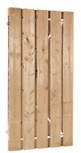 Plankendeur, om en om, op stalen frame, afm. 140 x 190 cm
