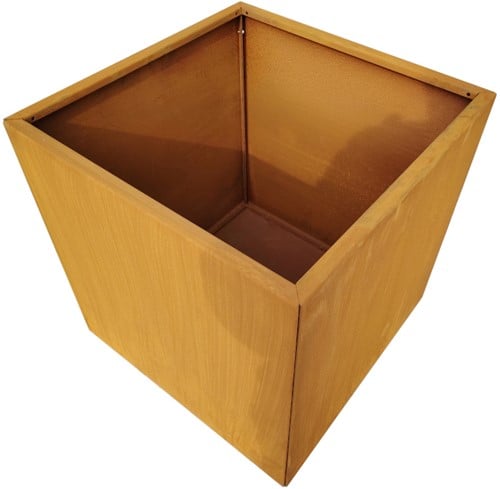 Cortenstalen plantenbak, afm. 40 x 40 x 40 cm