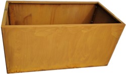 Cortenstalen plantenbak, afm. 100 x 50 x 50 cm