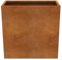 Cortenstalen plantenbak, afm. 80 x 40 x 80 cm