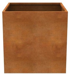 Cortenstalen plantenbak, afm. 80 x 80 x 80 cm