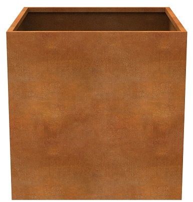 Cortenstalen plantenbak, afm. 80 x 80 x 80 cm