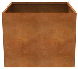 Cortenstalen plantenbak, afm. 100 x 100 x 80 cm