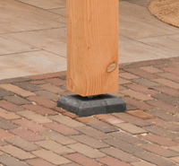 Betonpoer XL 22 x 22 x 58 cm + stelplaat, antraciet-2