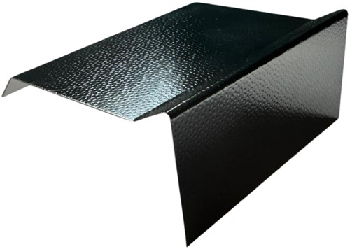 koppelstuk/klang tbv plastisol daktrim, 60/100/20 mm, zwart