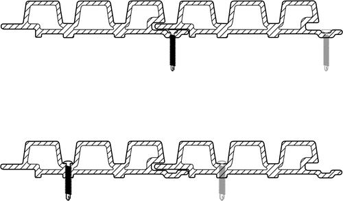 blind of zichtbaar schroeven