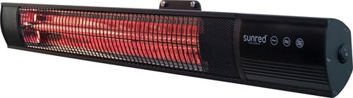 Sunred elektrische terrasheater dark wall black 1500W, wandmodel-2