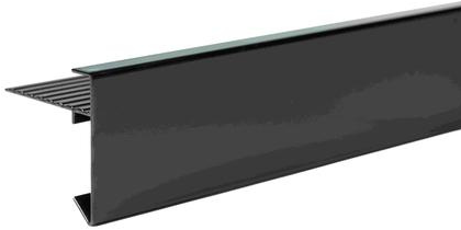 Standaard daktrim, zwart,  45 x 45 mm - 250cm, aluminium