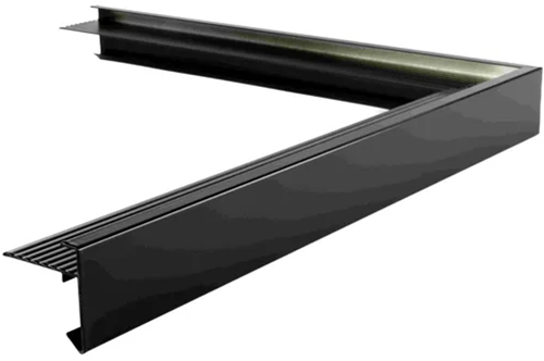 Standaard buitenhoek, zwart,  45 x 45 mm - 400 x 400 mm, aluminium