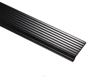 aluminium knelprofiel, zwart, hoogte 50 mm lengte 250 cm