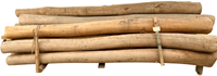 Robinia spintvrij geschuurde palen - kopmaat Ø 14 / 16 cm - lengte 400 cm-2