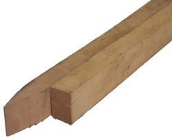 robinia palen, ruw, afm.  4,0 x  6,0 cm, lengte 200 cm