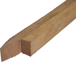 robinia palen, ruw, afm.  4,0 x  6,0 cm, lengte 300 cm