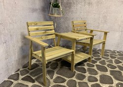 Romeo tete-a-tete, afm. ca 170 x 68 x 84 cm, geïmpregneerd naturel
