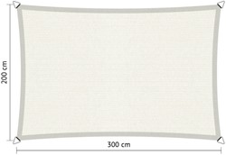Shadow schaduwdoek, rechthoek, afmeting 2 x 3 m - arctic white